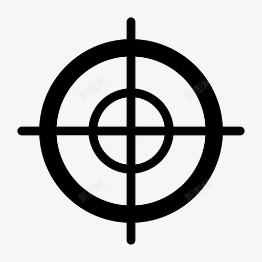 十字线狙击手射击图标svg_新图网 https://ixintu.com 十字线 射击 工业 火力 焦点 狙击手 狩猎 目标 范围 飞镖