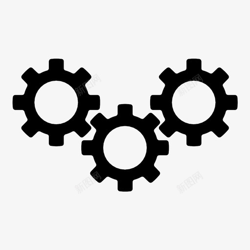 齿轮箱车轮工艺图标svg_新图网 https://ixintu.com 工业 工艺 技术 机械 设备 车轮 齿轮箱