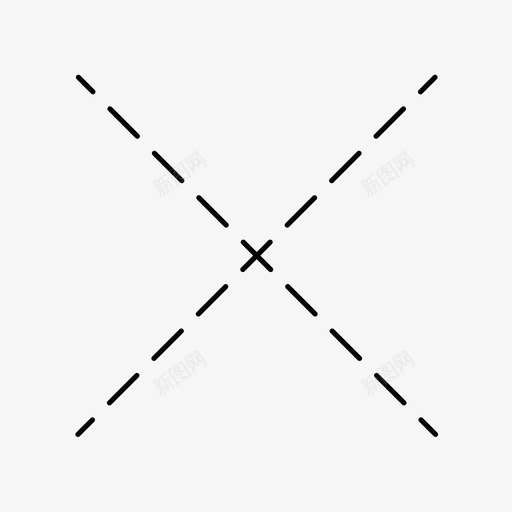 虚线十字虚线线图标svg_新图网 https://ixintu.com 形状 简单虚线形式 线 虚线 虚线十字