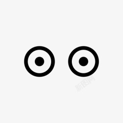 高兴震惊眼睛看生气图标高清图片
