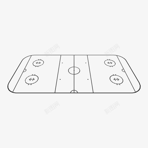冰球场线条轮廓图标svg_新图网 https://ixintu.com 冰球 冰球场 团队 围场 球场 线条 轮廓 运动