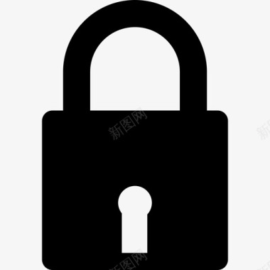锁定挂锁安全计算机和媒体的保护符号2图标图标
