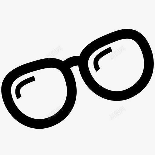 眼镜架眼镜和镜片图标svg_新图网 https://ixintu.com 眼镜和镜片 眼镜架