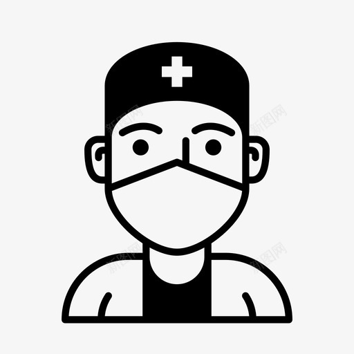 医生肖像个人图标svg_新图网 https://ixintu.com 专业 个人 医学 医生 心理健康 手术 护士 肖像