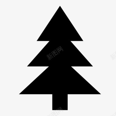 树圣诞树常绿图标图标