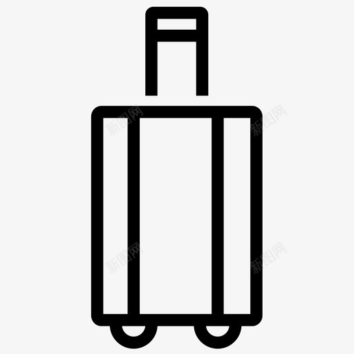 手提箱包衣服图标svg_新图网 https://ixintu.com 包 手提包 手提箱 把手 旅游 旅行 衣服 袋子 轮子