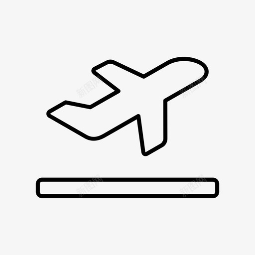 起飞天空跑道图标svg_新图网 https://ixintu.com 上升 乘客 喷气机 天空 起飞 跑道 运输和旅行 飞机 飞行 驾驶舱