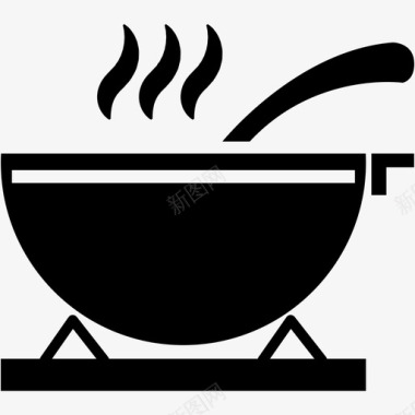 烹饪搅拌蒸汽图标图标