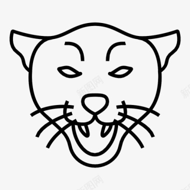 豹动物猫图标图标