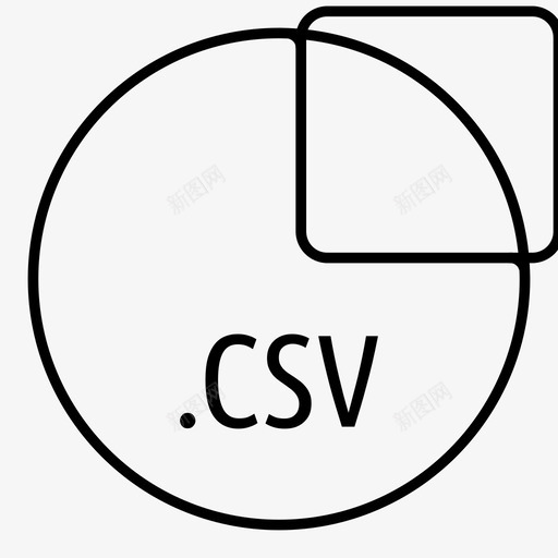 csv文件类型文本图标svg_新图网 https://ixintu.com csv文件 扩展名 数据 文件格式圆圈 文本 格式 类型 脚本 逗号分隔值