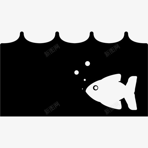 水里的鱼动物科学技术图标svg_新图网 https://ixintu.com 动物 水里的鱼 科学技术