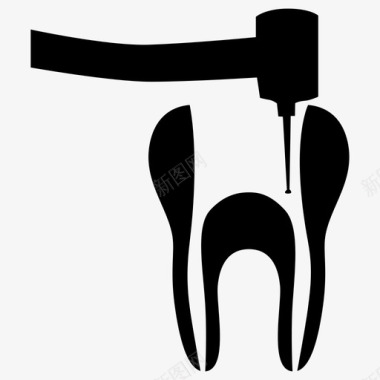 牙齿治疗根管图标图标