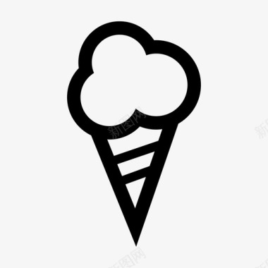 冰淇淋筒甜食冰棒图标图标