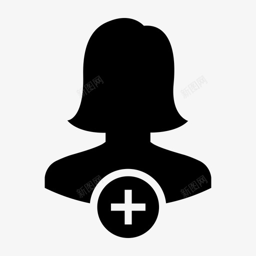 添加用户配置文件加图标svg_新图网 https://ixintu.com 个人 加 商业和搜索引擎优化 女士 女孩 女性 新 朋友请求 添加用户 连接 配置文件