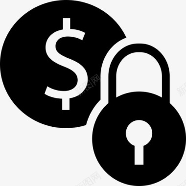 储蓄锁定锁定的钱图标图标