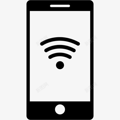 智能手机技术信号图标svg_新图网 https://ixintu.com iphone 互联网 信号 小工具 技术 接收 智能手机 移动 设备 连接