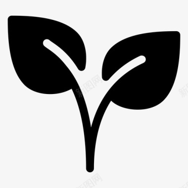 植物植被简单图标图标