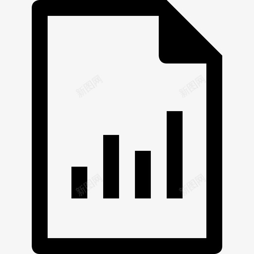 条形图统计报表图标svg_新图网 https://ixintu.com 信息 报表 数据 文件 文件和文件夹 文档 条形图 格式 纸张 统计 页面