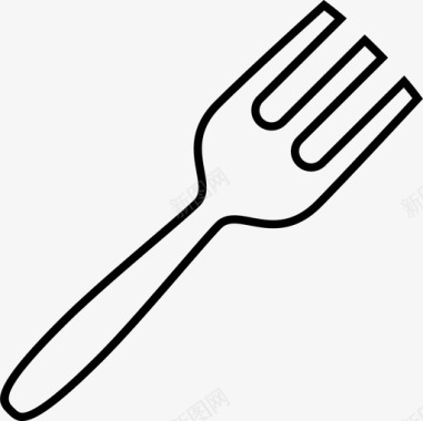 叉子餐具沥青图标图标