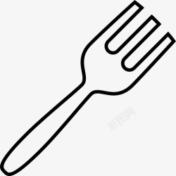 图叉叉子餐具沥青图标高清图片