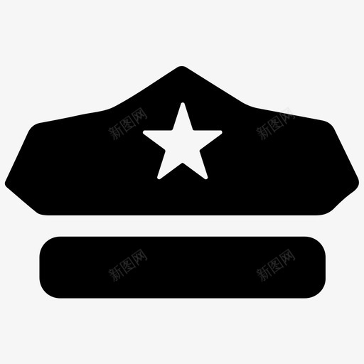 警帽警官执法图标svg_新图网 https://ixintu.com 执法 探员 时尚 警官 警帽