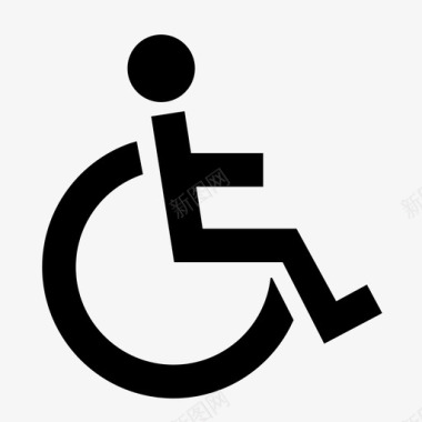 轮椅翻车坡道图标图标