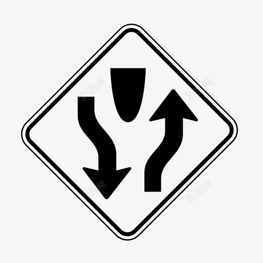 路标美国卡车图标svg_新图网 https://ixintu.com 交通 分车道 卡车 州 汽车 法律 流通 美国 美国交通标志 路标