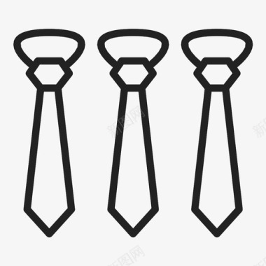 领带男装三条图标图标