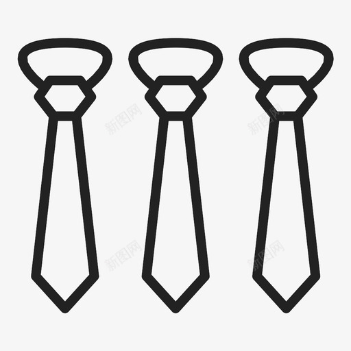 领带男装三条图标svg_新图网 https://ixintu.com 三条 男装 领带