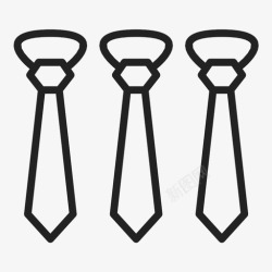 三条领带领带男装三条图标高清图片