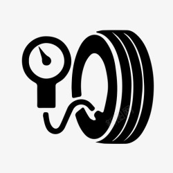 汽车保养标识轮胎充气卡车交通标志图标高清图片