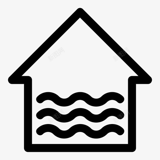 洪水房东居住空间图标svg_新图网 https://ixintu.com 位置 住所 地点 居住空间 房东 房地产 房地产经纪人 洪水 租客 管理