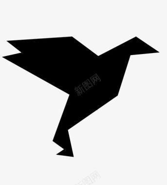 鸟自然几何鸟图标图标