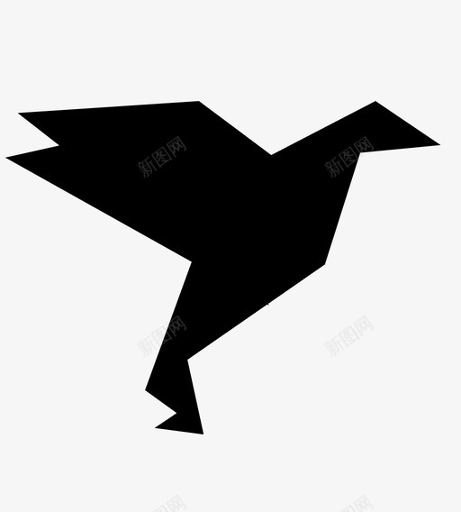 鸟自然几何鸟图标svg_新图网 https://ixintu.com 几何动物 几何鸟 动物群 自然 自由 飞行 鸟
