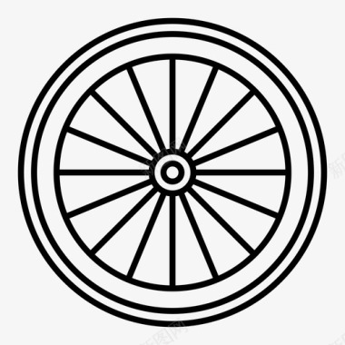 轮子自行车前轮图标图标
