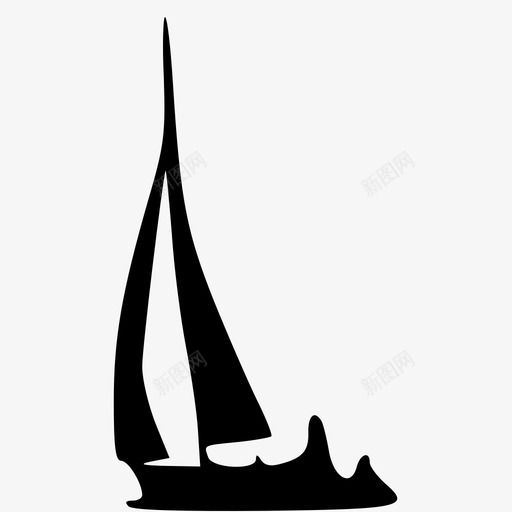 帆船小船图标svg_新图网 https://ixintu.com 小船 帆船