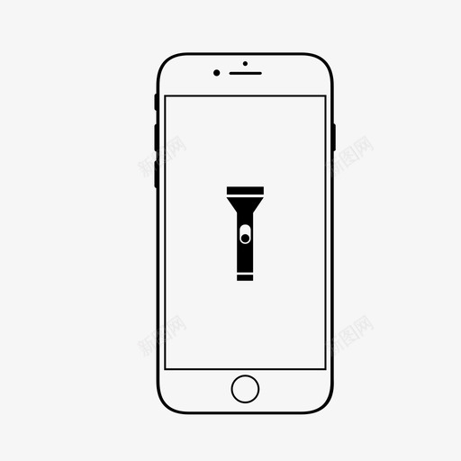 手电筒智能手机应用程序图标svg_新图网 https://ixintu.com 手电筒 智能手机应用程序
