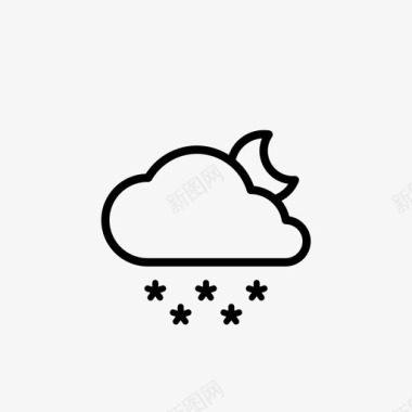 雪云天气预报天气要素图标图标
