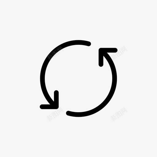 刷新箭头圆圈图标svg_新图网 https://ixintu.com 刷新 圆圈 界面和网页图标 箭头 重新制作 重用 顺时针