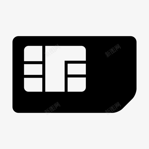 simcard芯片电话图标svg_新图网 https://ixintu.com simcard sim卡 用户识别模块 电话 芯片 芯片卡