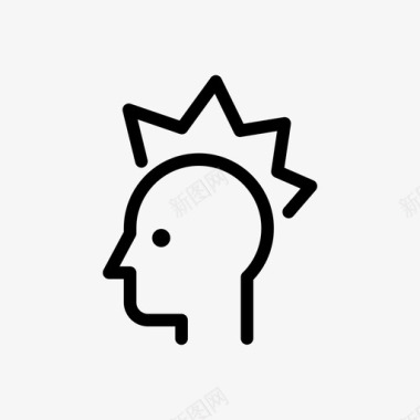 头部保健受伤图标图标