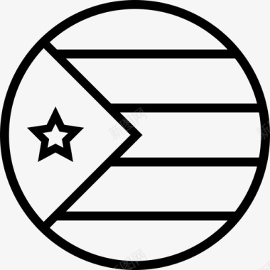 波多黎各国旗波多黎各国家图标图标