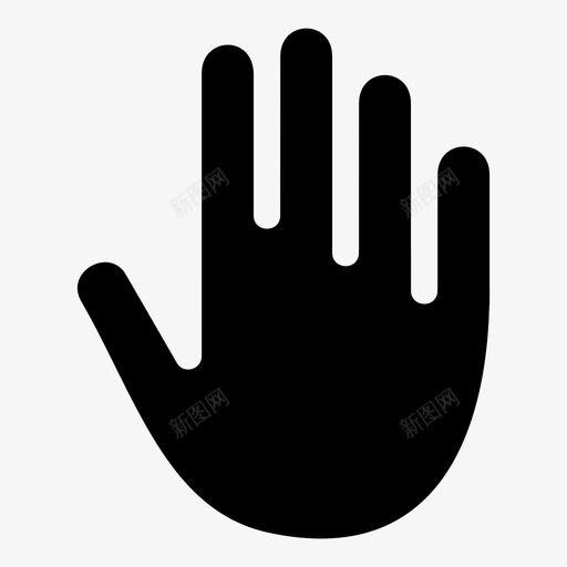 手张开的手手掌图标svg_新图网 https://ixintu.com 屏幕 张开的手 手 手势 手掌 指针 滑动 点击 移动 触摸 触摸屏 高五