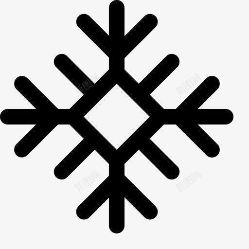 雪花白色天气预报图标svg_新图网 https://ixintu.com 假日 冰 冰冻 天气预报 新年 独特 白色 自然 雪花