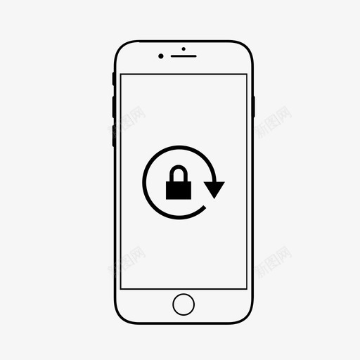 锁定屏幕方向智能手机应用程序图标svg_新图网 https://ixintu.com 智能手机应用程序 锁定屏幕方向