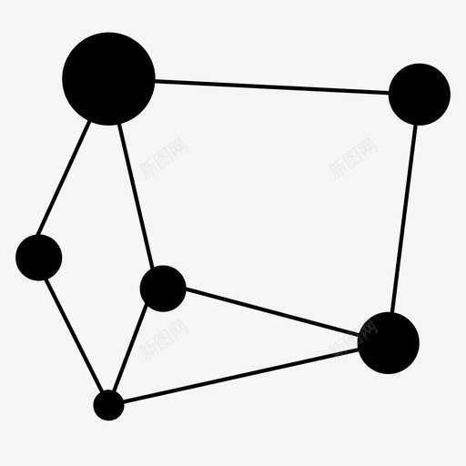 分子原子连接图标svg_新图网 https://ixintu.com 元素 分子 原子 物联网 物质 科学 连接 部分