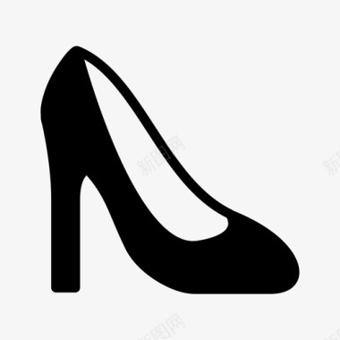 高跟鞋女式坡跟鞋图标图标