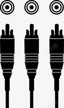 rca电缆视频输入声音输出图标图标