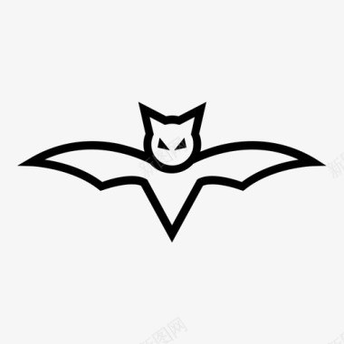 蝙蝠万圣节怪兽图标图标