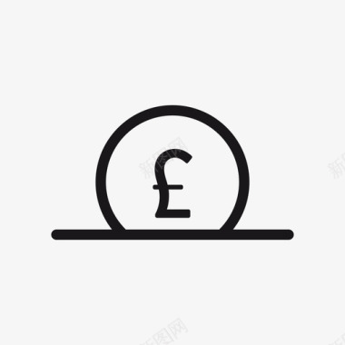 英镑硬币储蓄货币图标图标